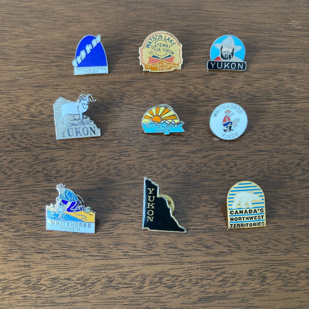 Vintage Yukon Territory Enamel Pins